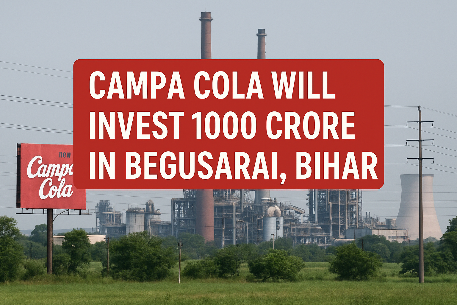 Campa Cola investment Bihar, Campa Cola Begusarai plant, Bihar industrial development, Campa Cola factory in Begusarai, Campa Cola will invest 1000 crore in Begusarai Bihar, Bihar me Campa Cola factory, Campa Cola investment news, Campa Cola new plant, Begusarai industrial growth, Bihar business news, Campa Cola job opportunities, Campa Cola project Bihar, Campa Cola 1000 crore project, Bihar economic boost, Campa Cola expansion plan