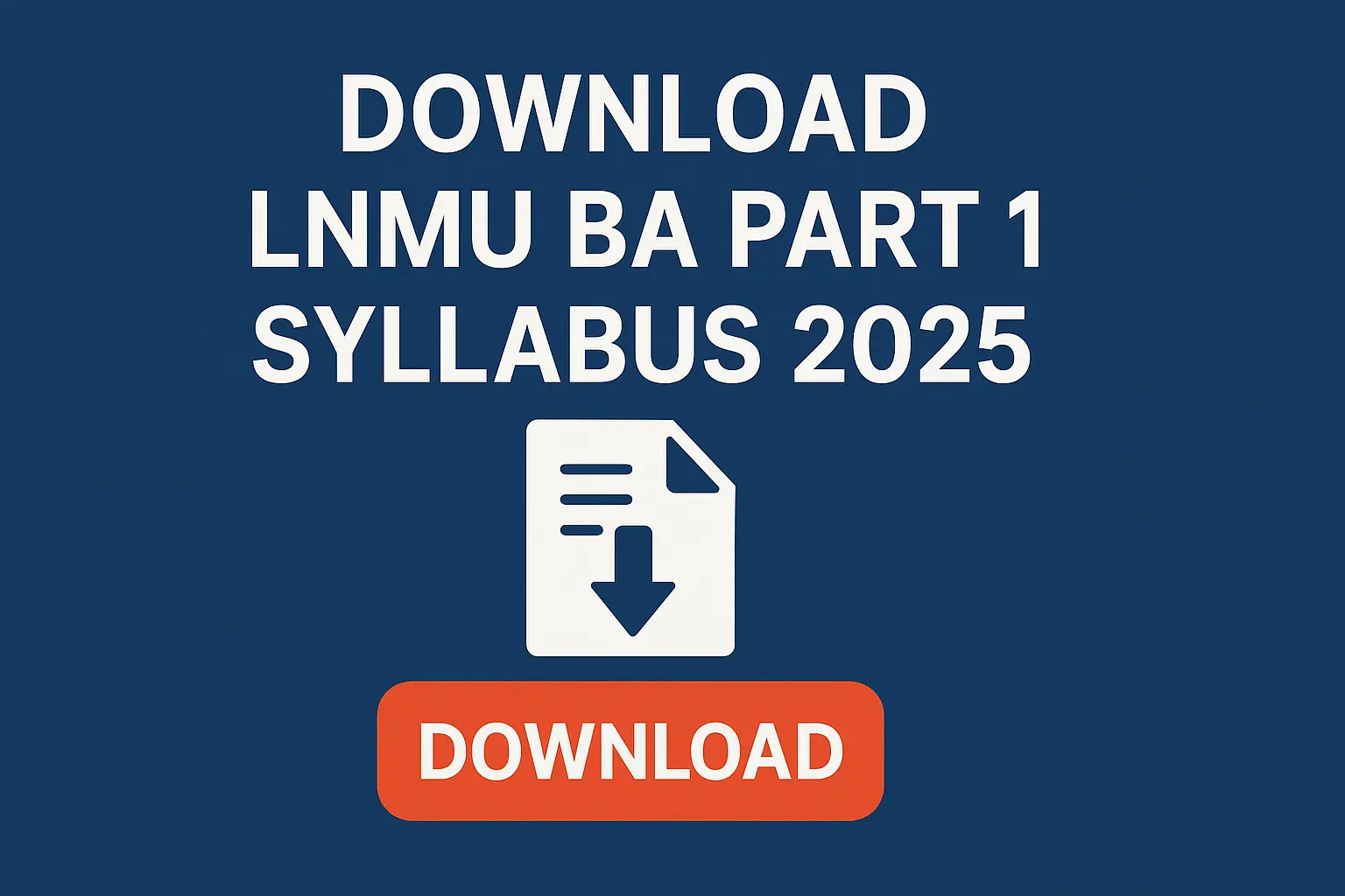 LNMU BA Part 1 Syllabus