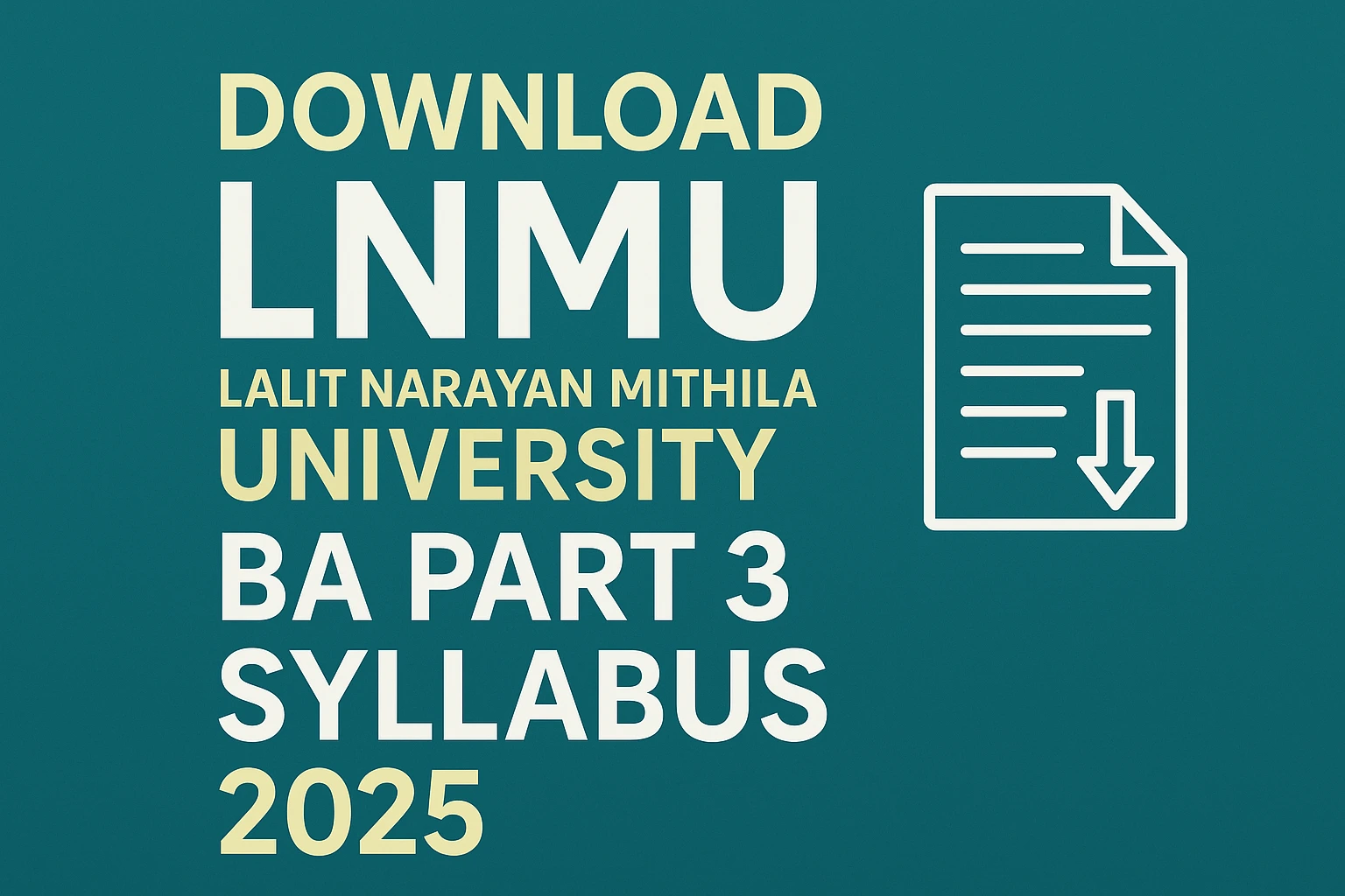lnmu ba part 3 syllabus